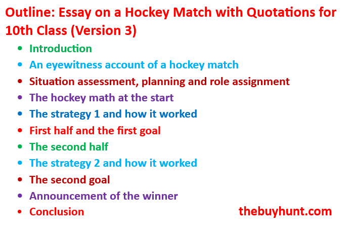Hockey essay